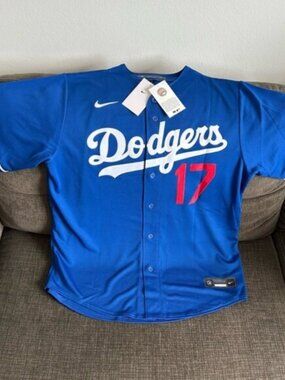 Nike Authentic Los Angeles Dodgers Shohei Ohtani #17 Blue Jersey